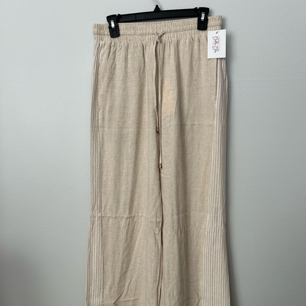 Wide Leg Cream Pants